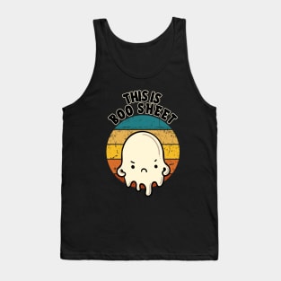 This Is Boo Sheet  Retro Ghost Halloween Tank Top